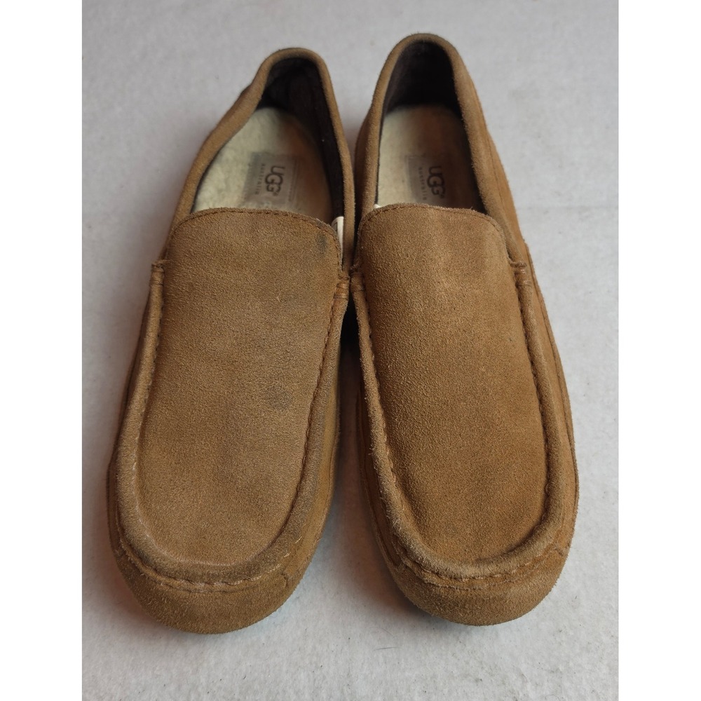 UGG Australia Ascot Suede Slippers Chestnut Brown Loafers 1003419 Mens 11
